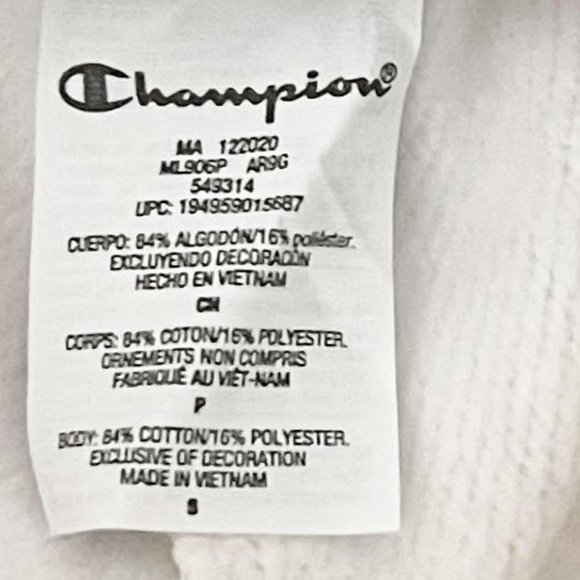 Champion Small White Patterned Reverse Weave Shorts NEW WITH TAGS - Picture 7 of 10